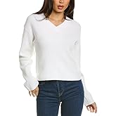 Vince Womens Drop Shoulder V Neck Pullover