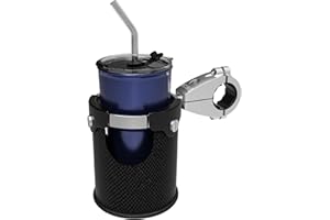LEXIN LX-C3 Motorcycle Cup Holder with 360°swivel ball-Mount, Large Boat Drink Holder with Basket, Metal Handlebar Mount for Motorcycle Passenger/ATV/Scotter/Harley, Fits Handlebar 7/8'' to 1 1/4''