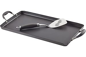 Anolon Advanced Hard Anodized Nonstick Griddle Pan/Flat Grill, 10-Inch, Gray