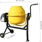 Panana 63L Electric Cement Mixer 250W Portable Concrete Mortar Mixer Wheels 230V view 2