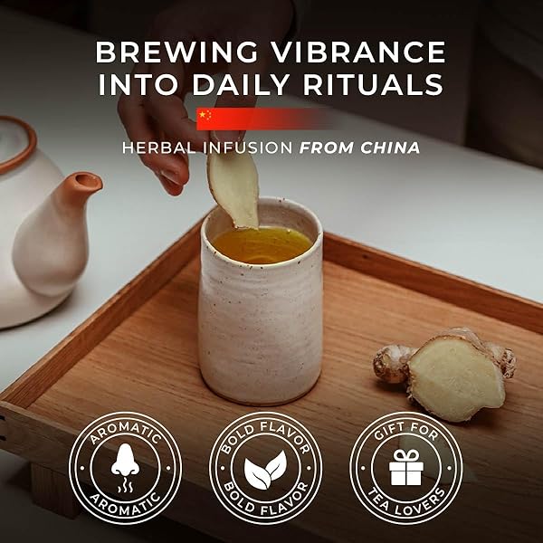 GYA TEA CO CITRUS GINGER HERBAL TEA LOOSE LEAF TEA – 5.29 OZ 70 CUPS DECAF TEA CITRUS GINGER TEA LOOSE LEAF – 100% PURE NATURAL LOOSE TEA LEAVES – 0 CALORIES SUGAR-FREE FRUIT TEA LEAVES LOOSE LEAF