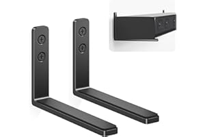 songsoso Soundbar Mounts Under TV for Bose, Sony, Saiyin, VIZIO, LG, Samsung, Roku - Dolby Atmos Compatible Soundbar Wall Mount Bracket, Sound Bar Shelf, Soundbar Stand Under TV Up to 20LB