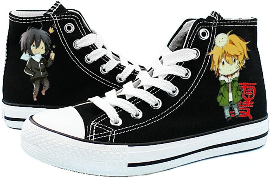 Telacos Noragami YATO Yukine Shoes Cosplay Canvas Shoes Sneakers Black/White