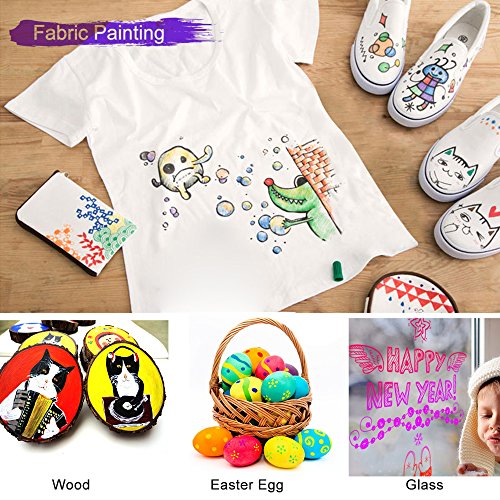 Acrylic Pens, 12 Colors Rock Painting Kit for Pebbles, Glass, Ceramic, Wood, Porcelain Permanent Waterproof Marker Paint Pen