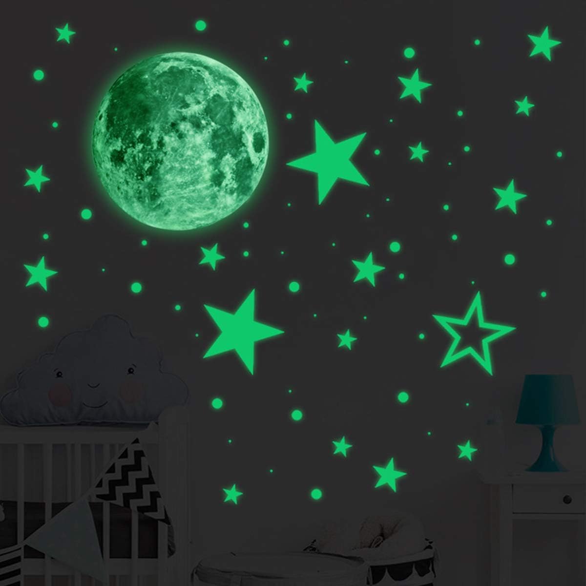 Glow In The Dark Stickers 435pcs Luminous Dots Stars And Moon
