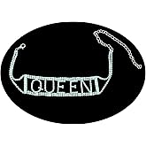 Hopodix Rhinestones Choker Necklace Queen Letter Choker Sparkly Crystal Necklace Chain Collar Chokers Valentine gifts for Women Valentine jewelry