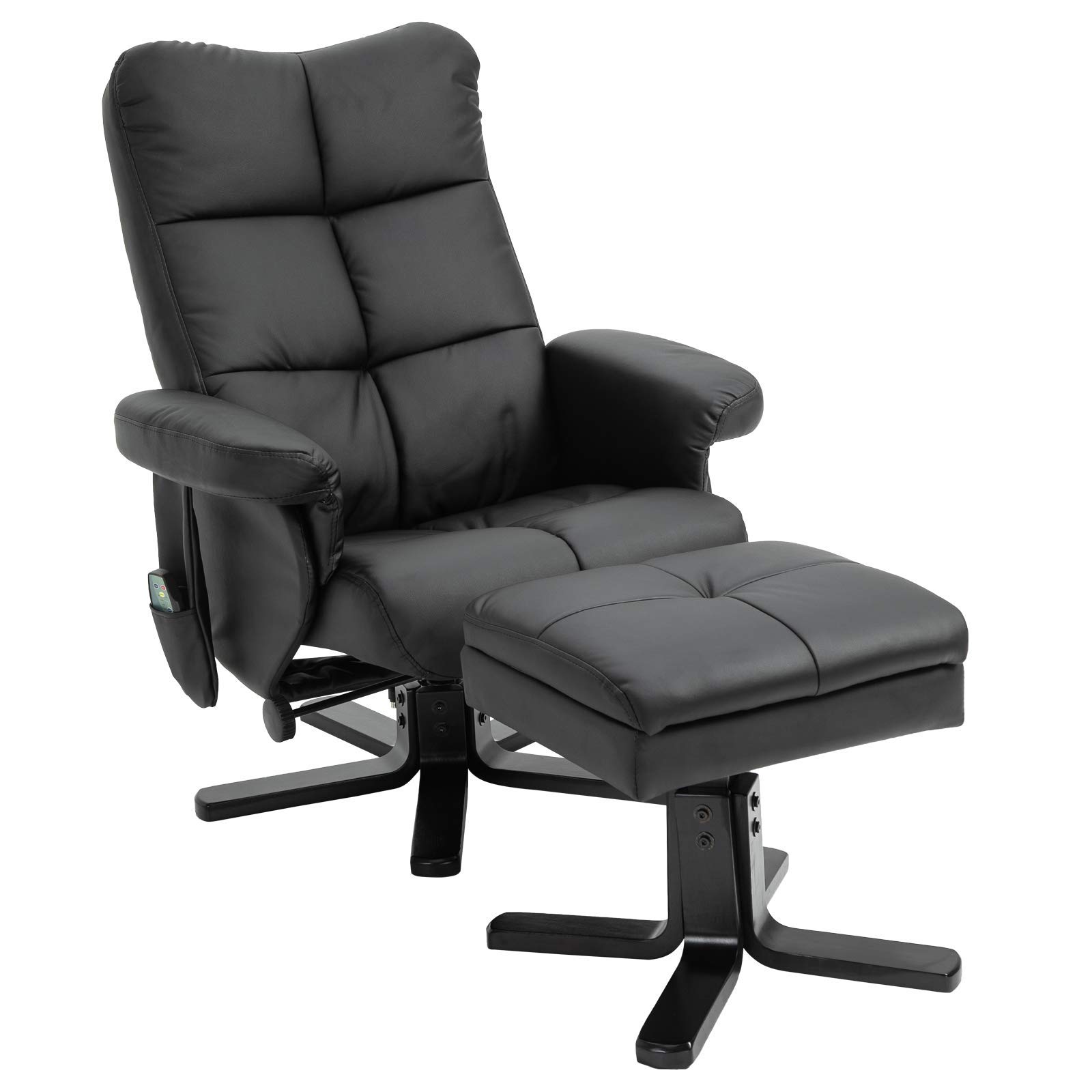 Buy Mecor Massage Recliner Chair w/Ottoman Faux Leather Swivel
