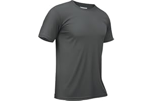 TACVASEN Men's UPF 50+ Sun Protection Shirts Quick Dry Short Sleeves Rash Guard Swim Shirts