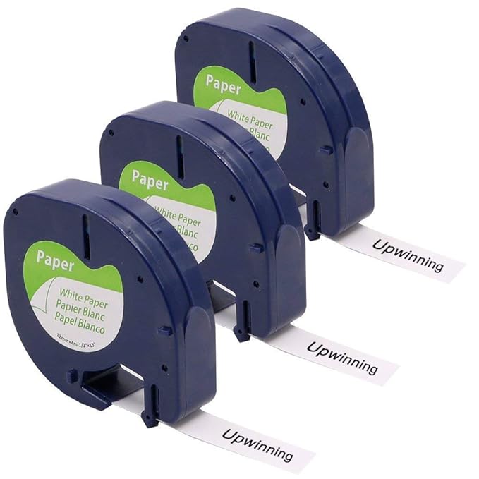 3Pack Replace DYMO LetraTag 91200/91220 / S0721510 Label Tape, 12mm x