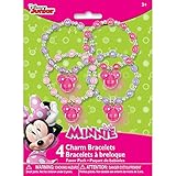 Minnie Mouse Charm Bracelet Party Favors, 4ct