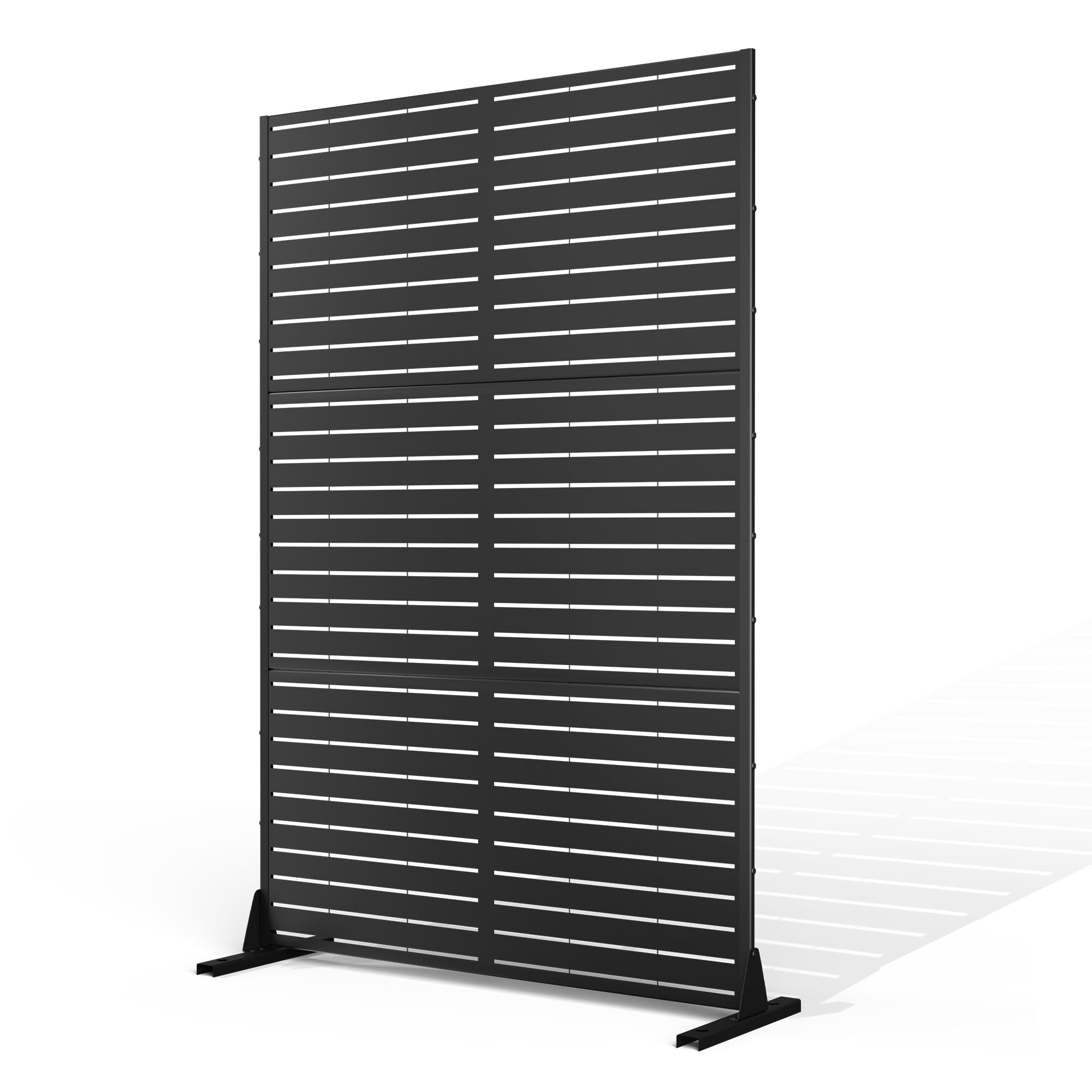 Photo 1 of Metal Privacy Screen Outdoor Privacy Screen, Freestanding Fence Panel for Outside, 72''H×47''W, Decorative Screen Panel for Backyard/Patio/Deck