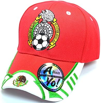 Mexico National Football Team Logo Curved Soccer Baseball Cap