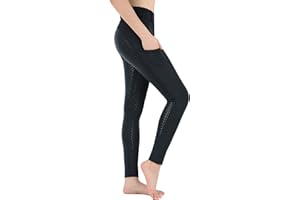 beroy Horseback Riding-Pants Girls Equestrian-Breeches - Kids Schooling Horse Tights Full Seat Silicone Pockets