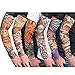 Nsstar 6pcs/10pcs/20pcs Fake Temporary Fake Slip on Tattoo Arm Sleeves Body Art Arm Stockings Accessories (6PCS(Set E))