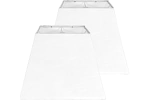 LEYINPEI White Lamp Shades Set of 2, 8''x8''Top, 13''x13''Bottom 10'' Height, Square Lampshades Replacement Lamp Shades Natural Linen Hand Crafted for Table Lamps Floor Lamps Pendent Light, Assembly Required