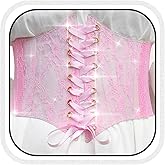 Nicute Wide Corset Dress Belt Women Elastic Lace Waist Belt Tied Waspie Waist Cinch for Women