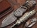 Custom made damascus blade & bolsters ram horn handle,with genuine leather sheath 5060-RD
