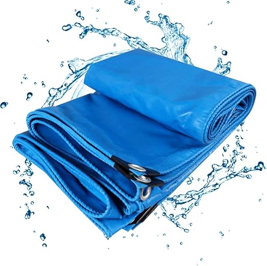 BAOFI Tarps Heavy Duty Waterproof, 17mil Blue Tarp Cover Waterproof