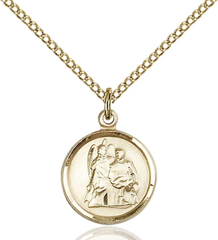 14kt Gold Filled St. Raphael the Archangel Pendant with 18