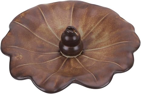 Amazon インセンスホルダー 香立て付香皿 蓮の葉 おしゃれ 陶器製 和風 水面に浮かぶ葉 トレイスティックスタンド 香の器 オフィス 玄関先 インテリア雑貨 2色 置物 オブジェ オンライン通販