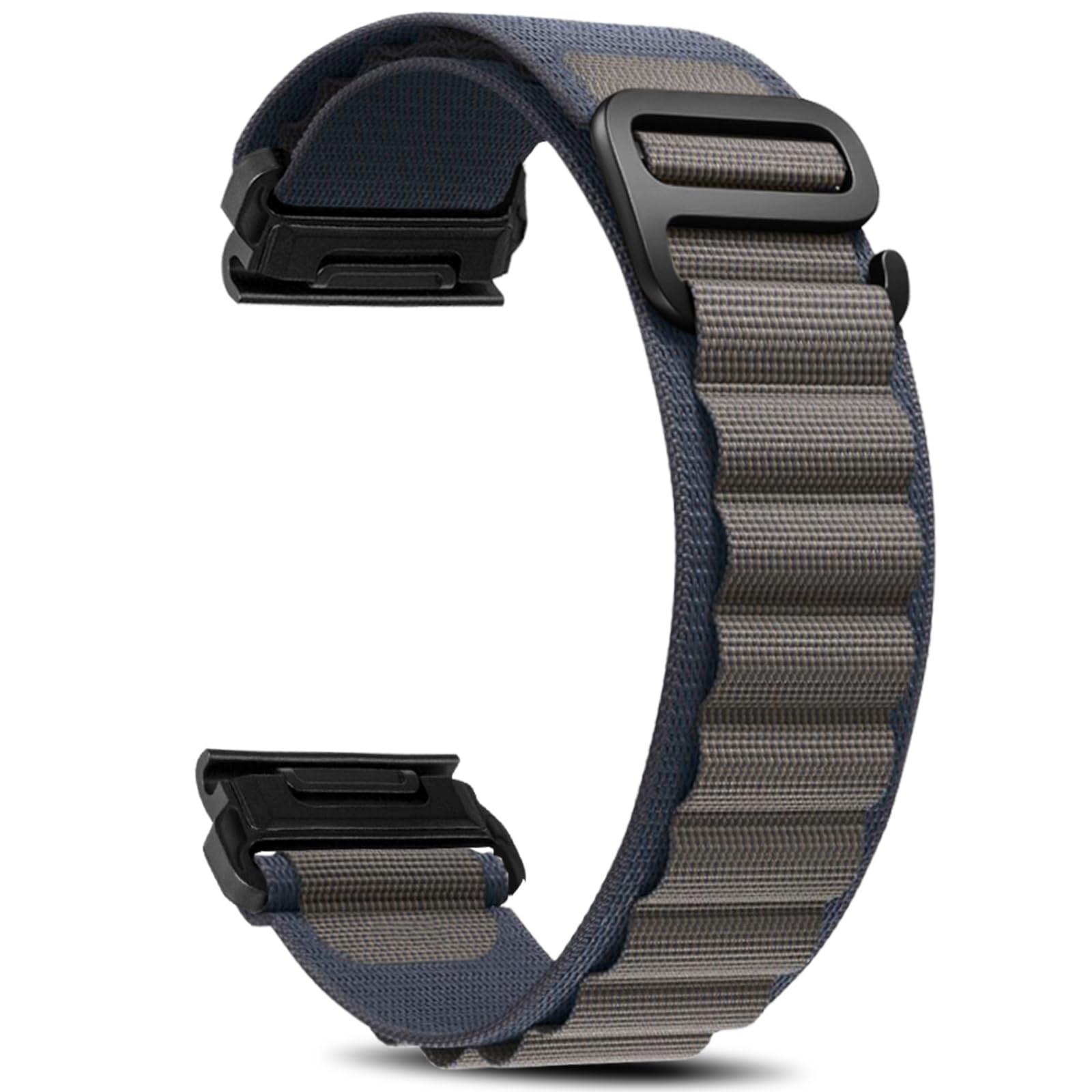 Niboow QuickFit 26mm Strap for Garmin Fenix 8 51mm/Fenix 7X Pro Solar/Fenix 7X/Fenix 6X/Fenix 6X Pro/Fenix 5X Puls, Sport Nylon Titanium G-Hook Watch Band for Garmin Enduro 3/Epix 2 Pro 51mm - Blue
