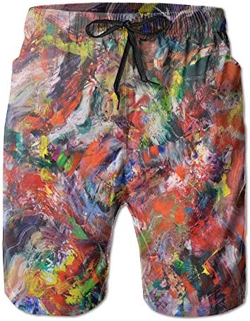 XisoVLBB Mens colorful Painting Summer Breathable Quick Dry Swim Trunks Beach Shorts Board Shorts Boardshort Swimming Shorts Beach Shorts Swimming Panty Summer Shorts Compression Shorts