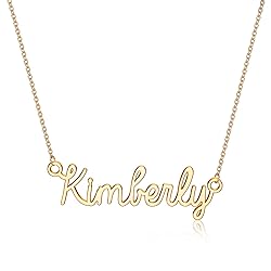 Turandoss Kimberly Necklace, 14K Gold Plated Name