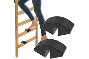 WJCJTJL Dorm Bed Ladder Foot Support – Durable Plastic Step Pad with Anti-Slip Surface for Loft Beds – Foot Saver, Easy Snap-On Design, Fits Most College Dorm Bed Ladders (Black (2 Pack))