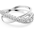 SWAROVSKI Twist Crystal Ring Jewelry Collection, Rhodium Tone Finish