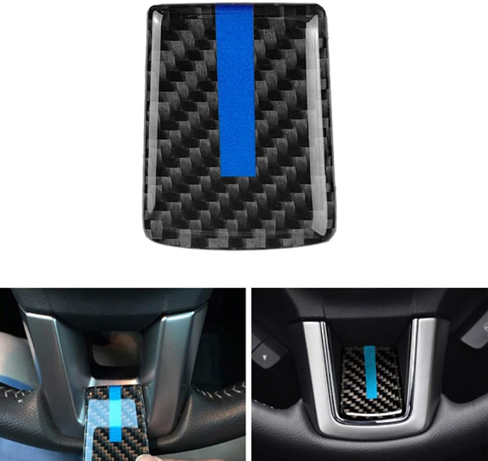Piaobaige Car Carbon Fiber Steering Wheel Button Cover Sticker Trim,For Subaru Forester 2016 2017 2018