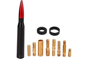 Antenna, Red Tip with Black Base, 50 Caliber Antenna Mast 6061 Billet Aluminum Universal Truck Antenna Replacement for Raptor