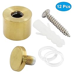 Zorveiio 1" x 1" Sign Standoff Screws 12 Pcs Wall