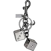 LSBDJDL Dice Metal Cool Mens Keychain Handbag Bag Pendant Key Chain Keychain Accessories Purse Charm