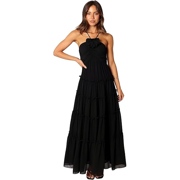 Anne Klein Long Sleeve Crinkle FOIL Maxi Dress at Amazon Women's Clothing  store