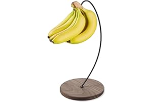 EGMEHOAD Banana Holder Stand - Banana Hanger Stand Wood, Wooden Bananas Tree Hanger to Keep Bananas Fresh
