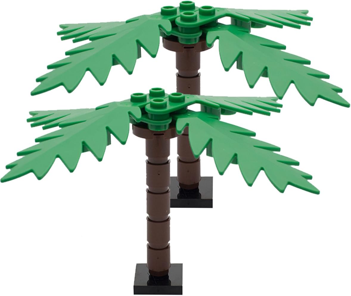Signature Bricks2 x Palm Trees Beach Plant Summer(Genuine LEGO Compatible)