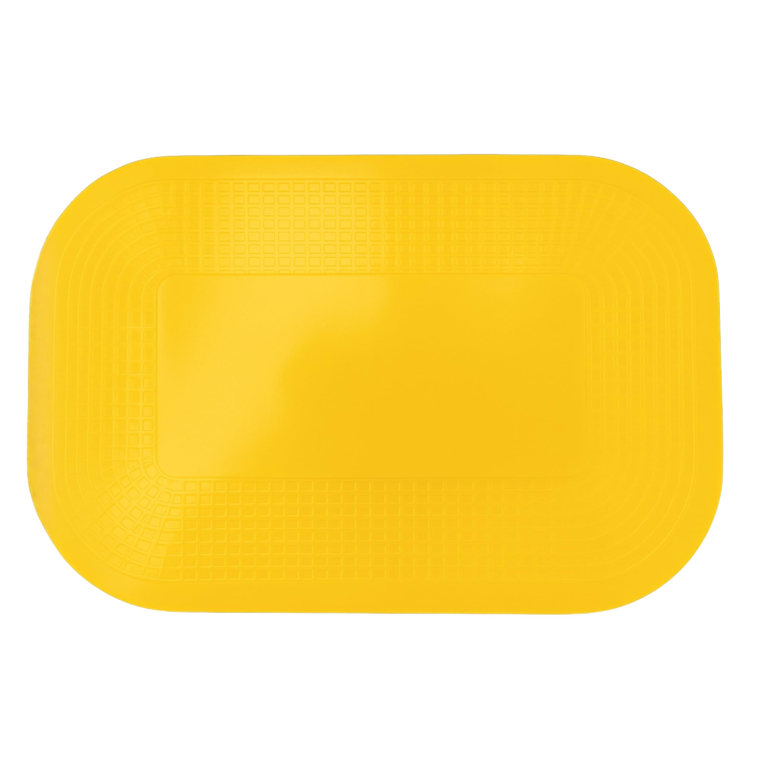 DYCEM Non Slip Rectangular Pad 35 x 25 cm, Yellow, Precut Adhering Pad, Grip Assistance, Non-Toxic, Prevents Objects From Sliding or Rolling, Ideal for Cups, Plates, & Eating Utensils
