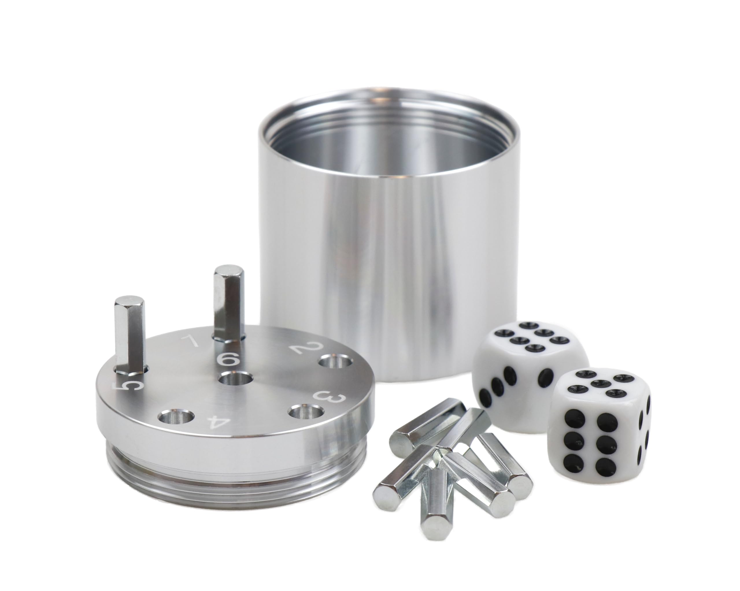 BestSaller 3001 'SUPER SIX' Aluminum, 36 game sticks & 2 dice, silver (1 piece)
