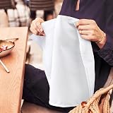 Luxury 100% White Cotton Napkins - 12 Oversized Hotel Quality 41x41 cm view 3