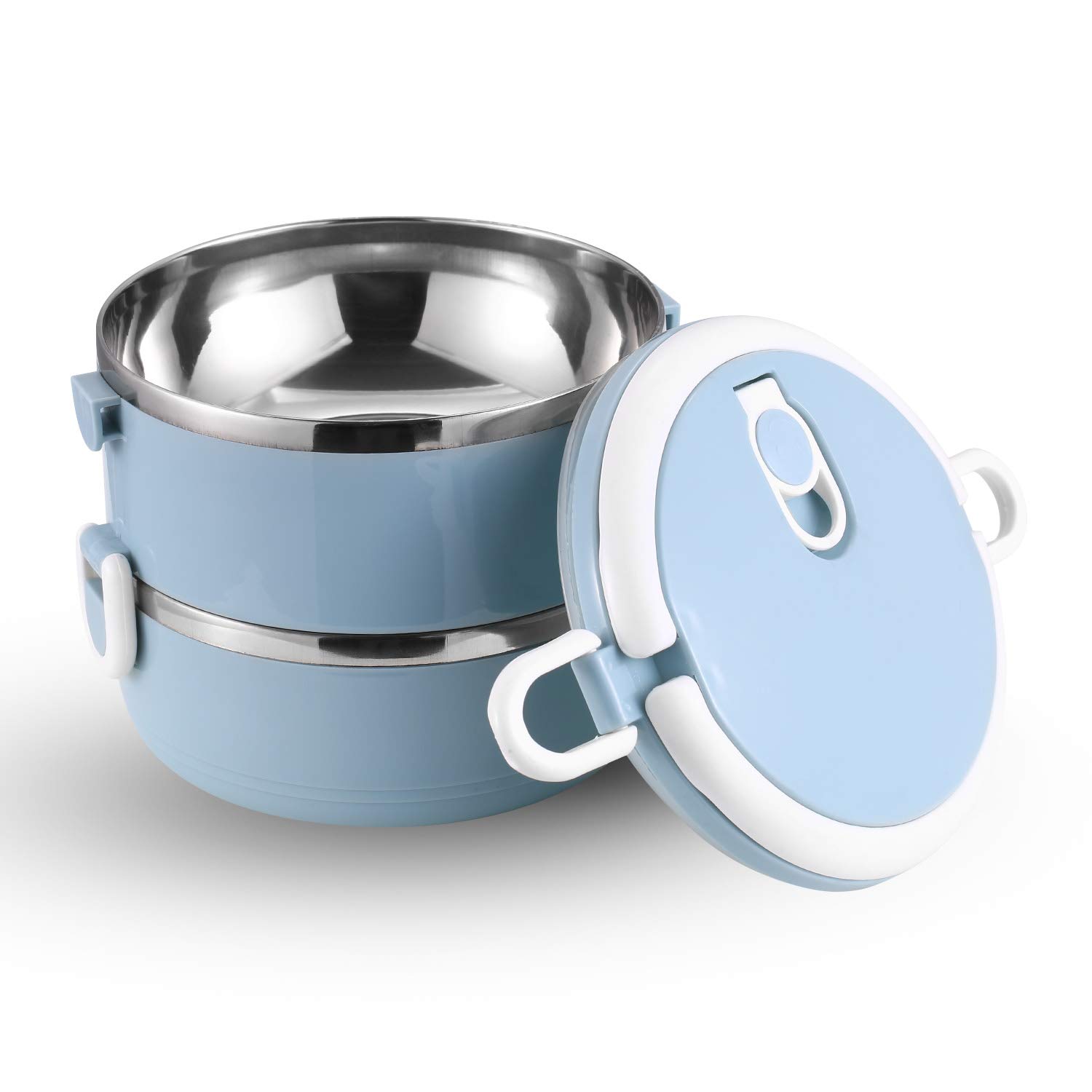 Negaor S0530 Portable Double Layer Stainless Steel Insulated Bento