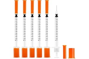 100 Pack 1/2ml 31G 5/16Inch(8mm) Measurement Dispensing Tools for Fluids Measuring, Dispensing or Refilling, Industrial and S
