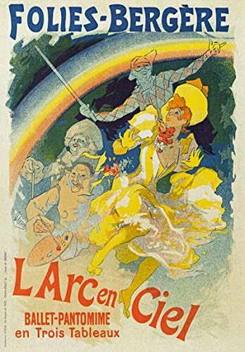 AP117 Vintage Folies Bergre L'arc En Ciel Rainbow Ballet Pantomime Theatre Show Advertising Poster Re-Print - A3 (432 x 305mm) 16.5" x 11.7"