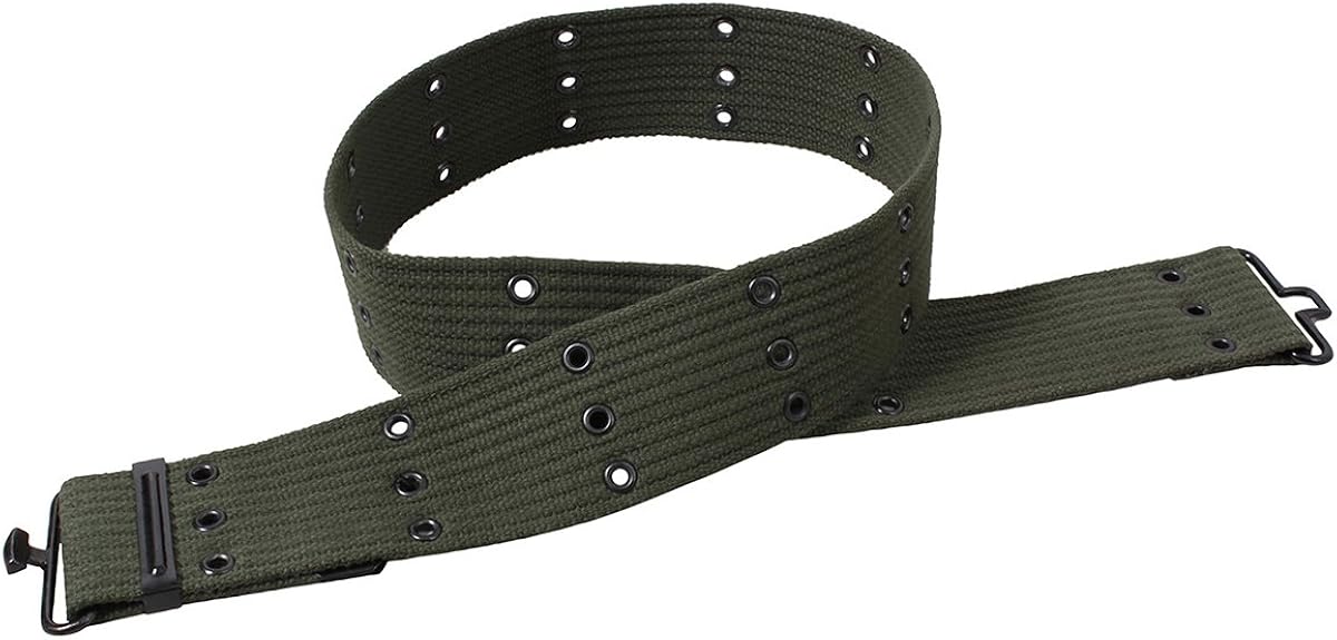 Rothco Canvas Pistol Belt, White, 42'': Clothing