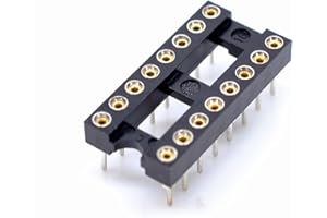 Oiyagai 20 Pcs 2.54mm Pitch 16 Pins Round Hole Soldering DIP IC Socket Adaptor