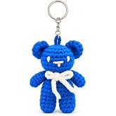 Wikorunwa Crochet Keychain Knitted Key chain Bag Charms for Handbags Cute Kawaii Pendant Handmade Gift