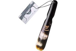 Tibetanhorn Shoe Horn, Hand Crafted Natural Tibetan Yak Horn Shoe Horns for Boots and All Shoes, Travel Size with Gift Box