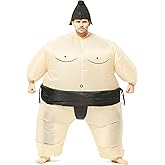 GOPRIME Sumo Wrestling Cosplay Costume, Inflatable, Blow Up Suit, One Size Fits Most Adults for Halloween