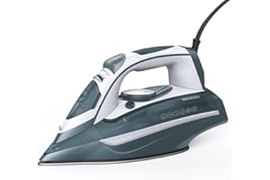 IRONDAY Steam Iron for Clothes Rapid Heating, 1700W Iron with Non-Stick Ceramic Soleplate, 3-Way Auto-Off, Burst of Steam, Self-Cleaning