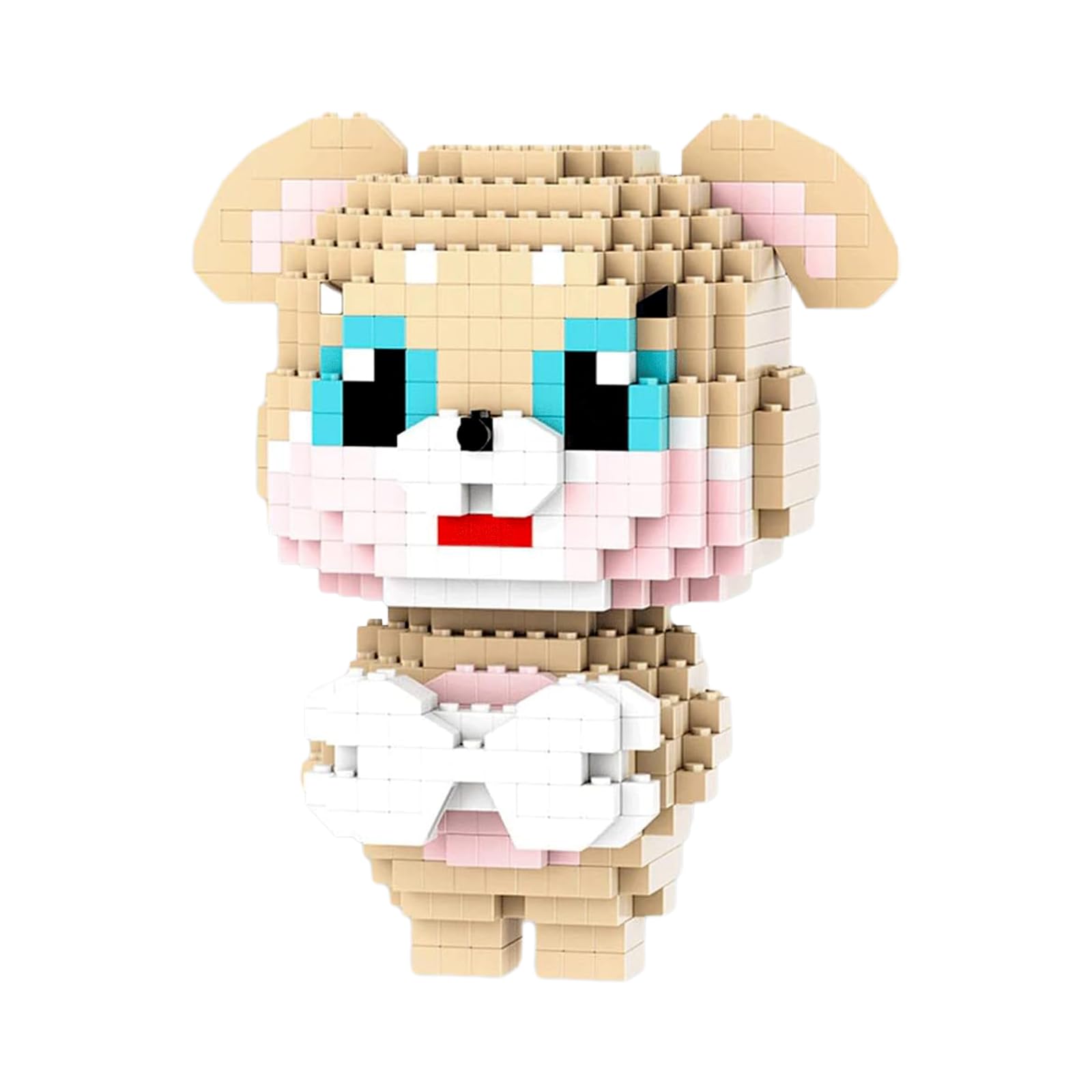 Larcele Micro Building Blocks Animal Set, DIY Mini 3D Building Toy Bricks,1112 Pieces KLJM-10 (Dog)