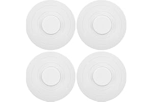 LAPHIVIEH UL-Certified 4-Pack Foot Pedal Switch, Round Floor Lamp Inline Switch with Step-on Button, Easy DIY Installation for Floor Lamp On-Off Control Replacement (White)